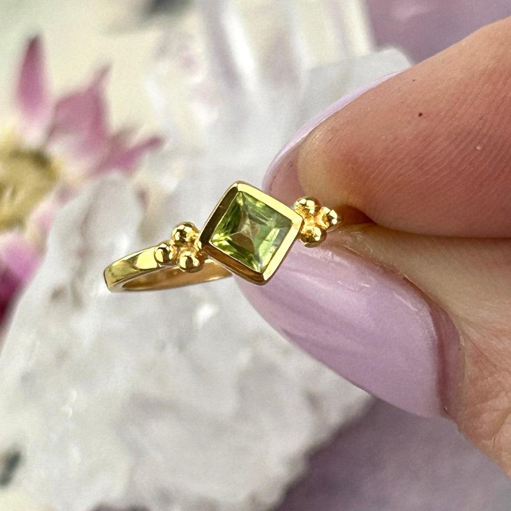 Peridot Gold Ring