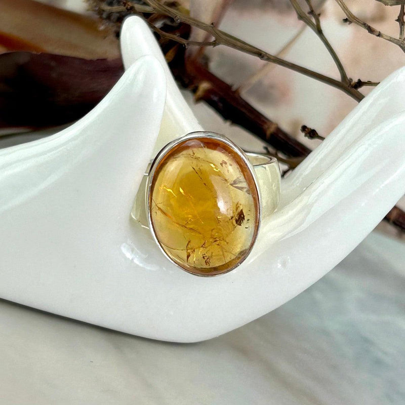 Real Citrine Sterling Silver Ring