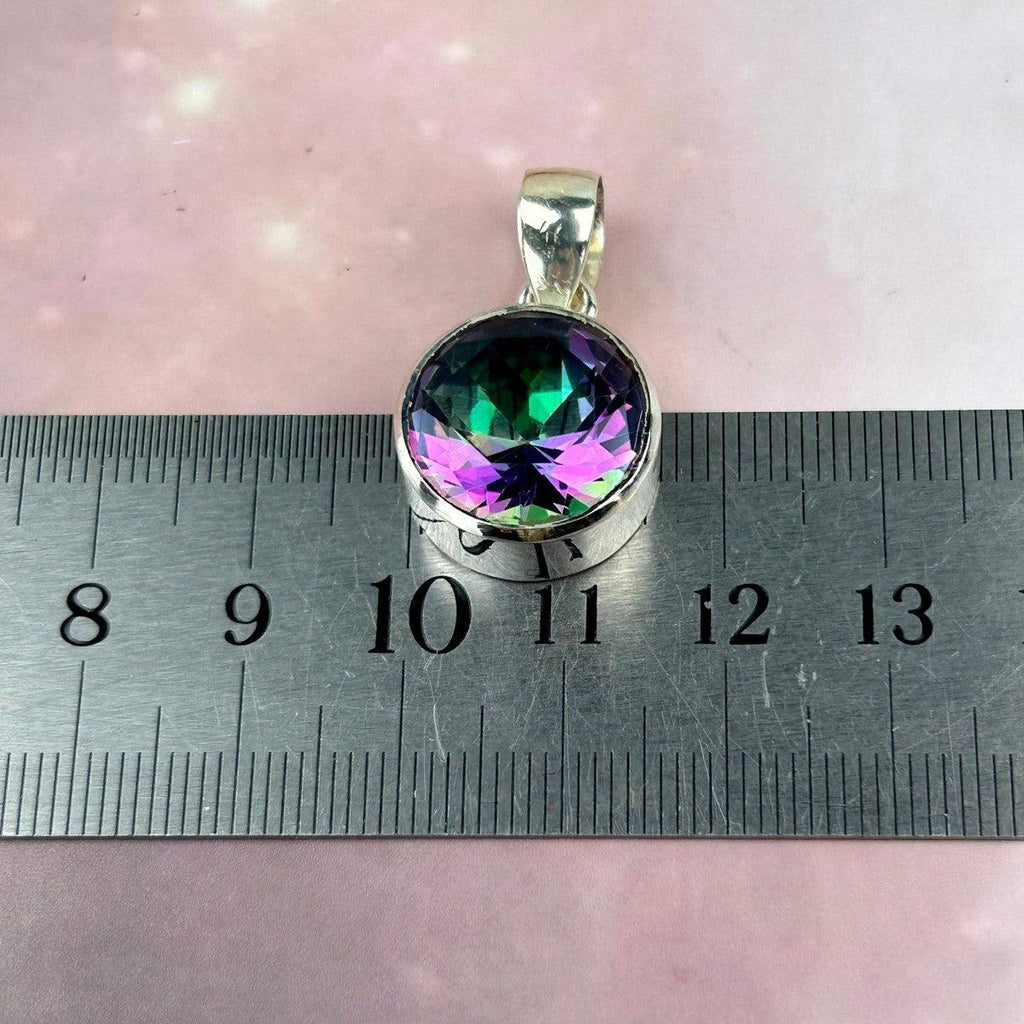 Mystic Topaz Round Pendant