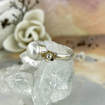 Gold And Silver Pearl Ring