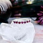 Pink Gemstone Silver Ring