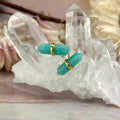 Amazonite Gold Stud Earrings