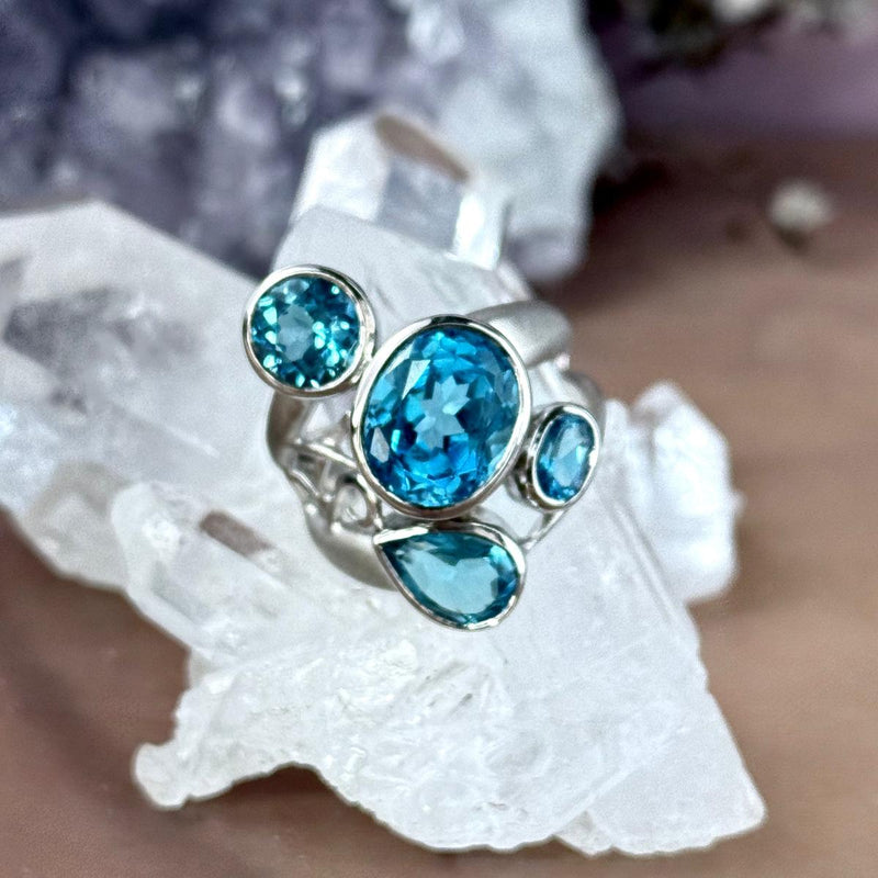 Blue Gemstone Feature Ring