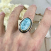 Larimar Silver And Gold Ring