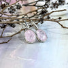 Morganite Silver Drop Earrings