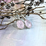 Morganite Silver Drop Earrings