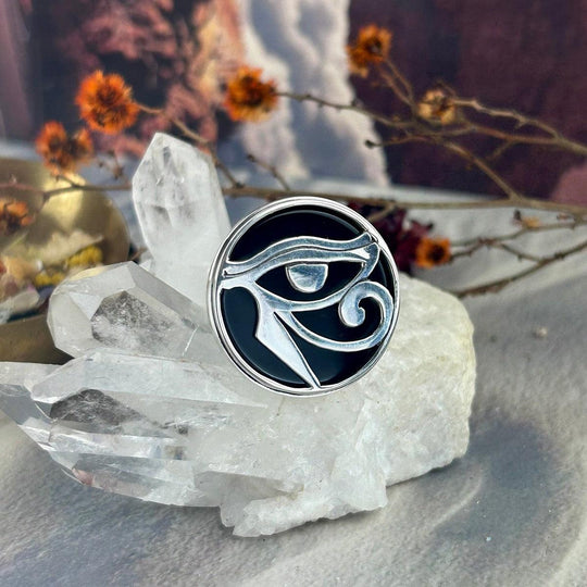 Black Onyx Eye Of Horus Ring