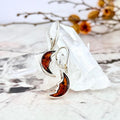 Amber Crescent Moon Earrings