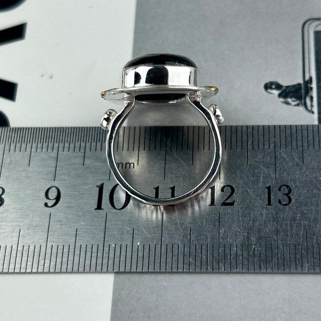 Shiny Black Stone Ring