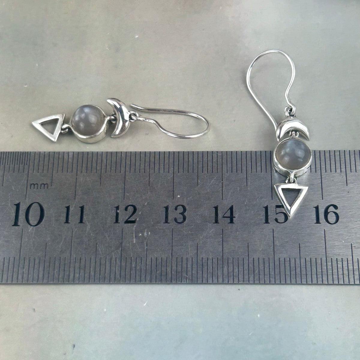 Dainty Moonstone Drop Earrings