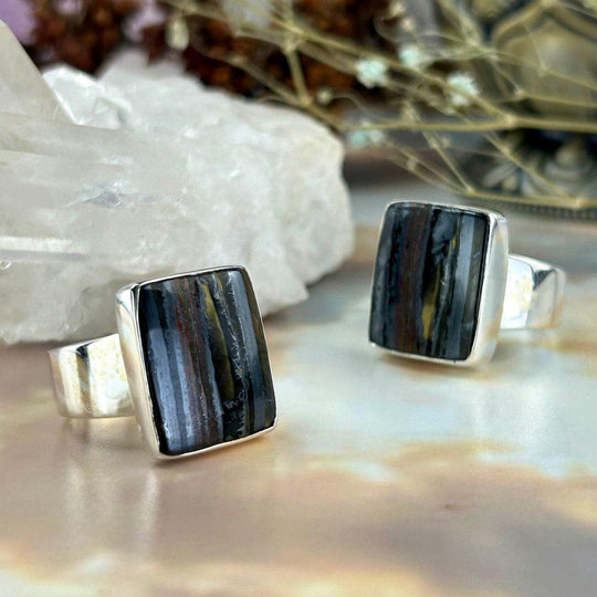 Tiger Iron Rectangular Rings