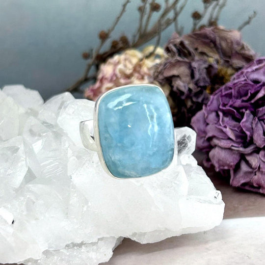 Aquamarine Rectangle Ring