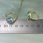 Round Blue Topaz Ring