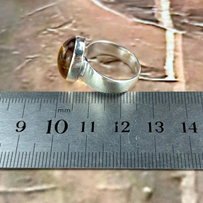 Natural Citrine Stone Ring