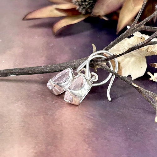 Sterling Silver Rose Quartz Earrings