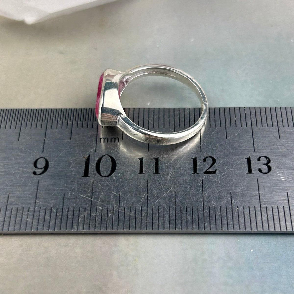  Side Oval Crystal Ring