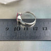  Side Oval Crystal Ring
