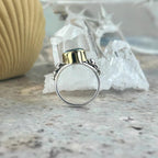 Topaz Silver And Gold Ring