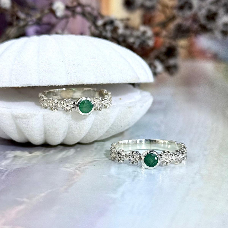 Floral Gemstone Ring