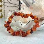 Carnelian Bead Elastic Bracelet