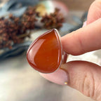 Wide Teardrop Carnelian Ring