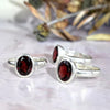 Red Gemstone Sterling Silver Ring