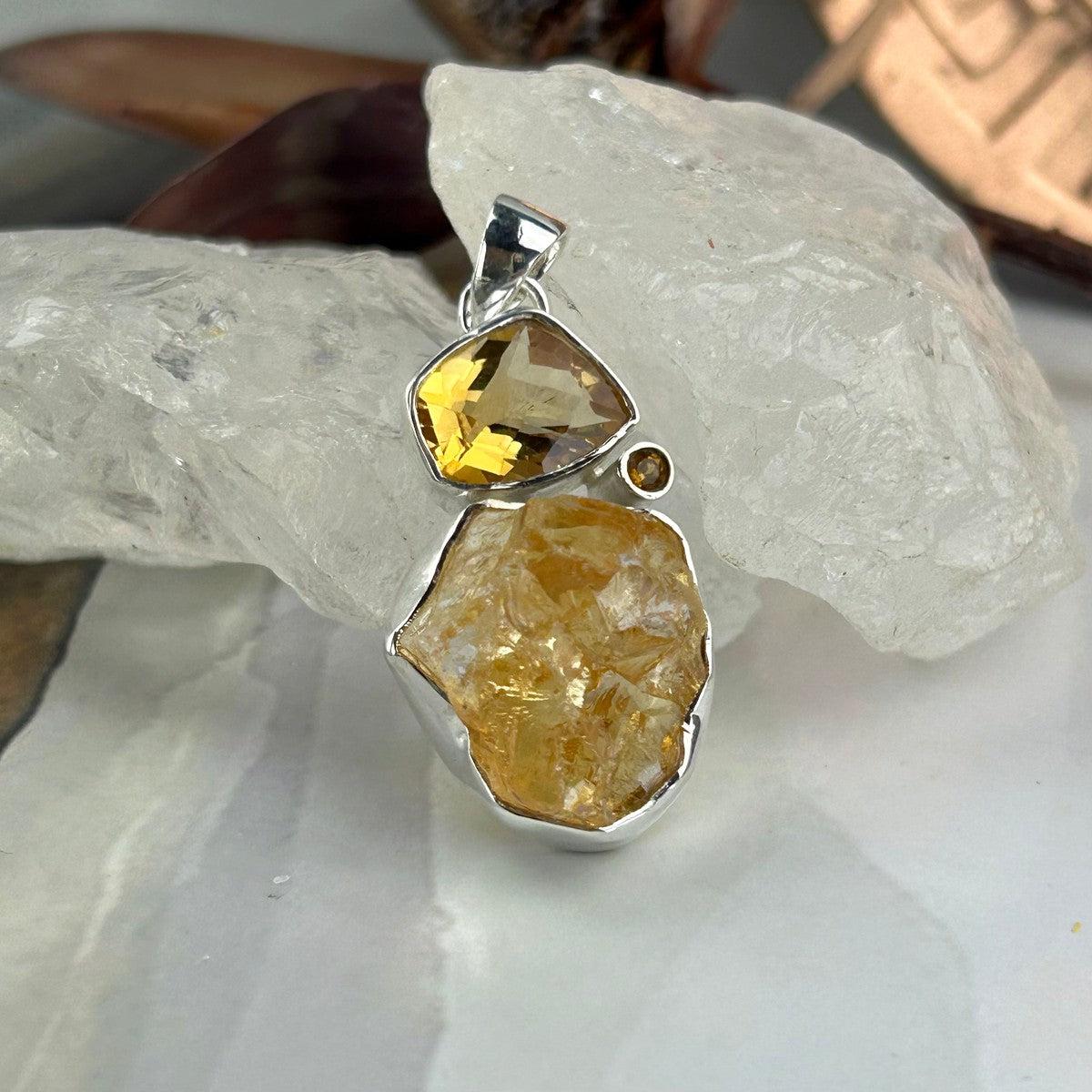 Muti Faceted Citrine Pendant