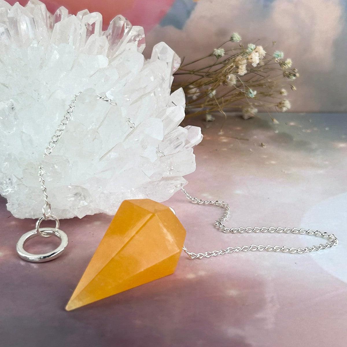 Orange Crystal Pendulum