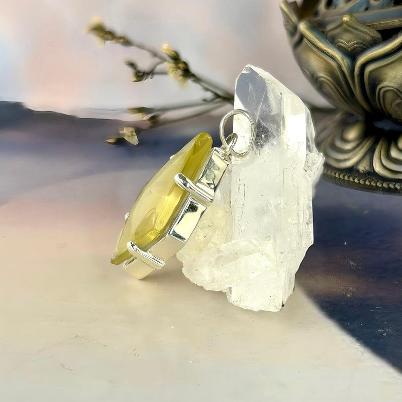 Contemporary Citrine Crystal Pendant