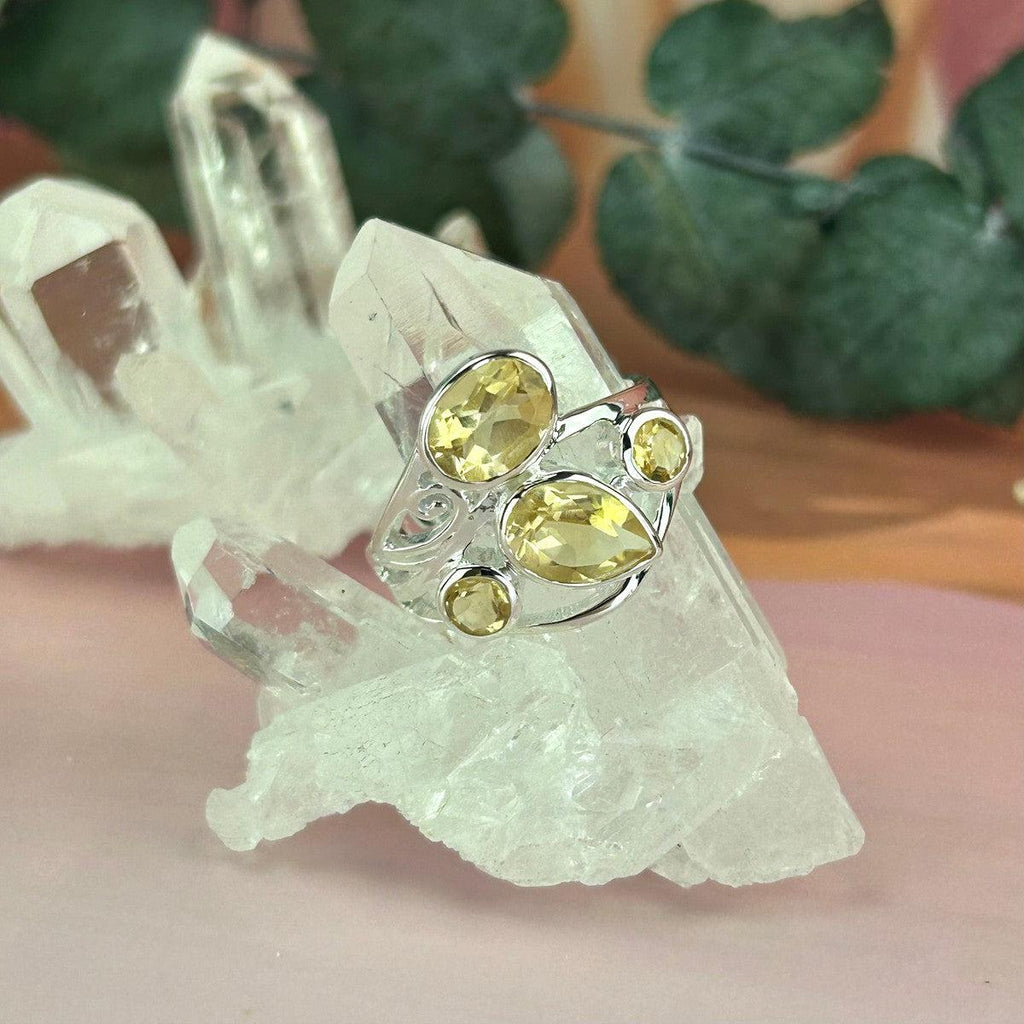 Multi Shape Stone Citrine Ring