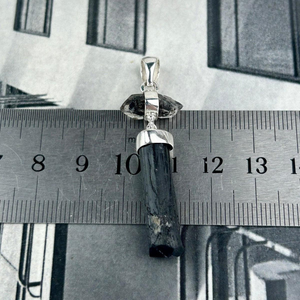 Black Tourmaline Bar Pendant
