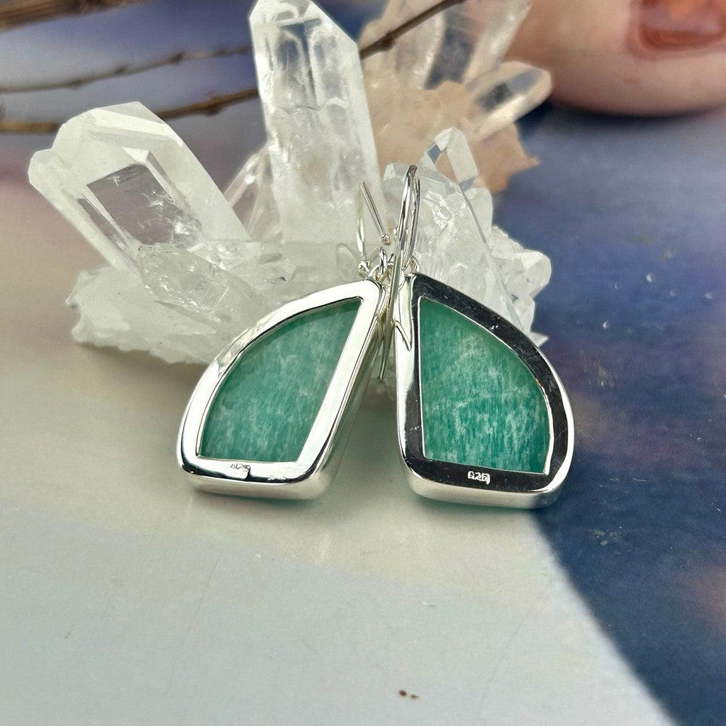 Pastel Green Crystal Earrings