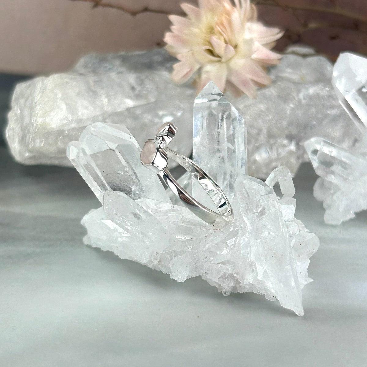 Marquise Cut Rose Quartz Ring