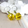 Yellow Amber Drop Earrings