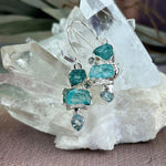 Aqua Coloured Crystal Earrings
