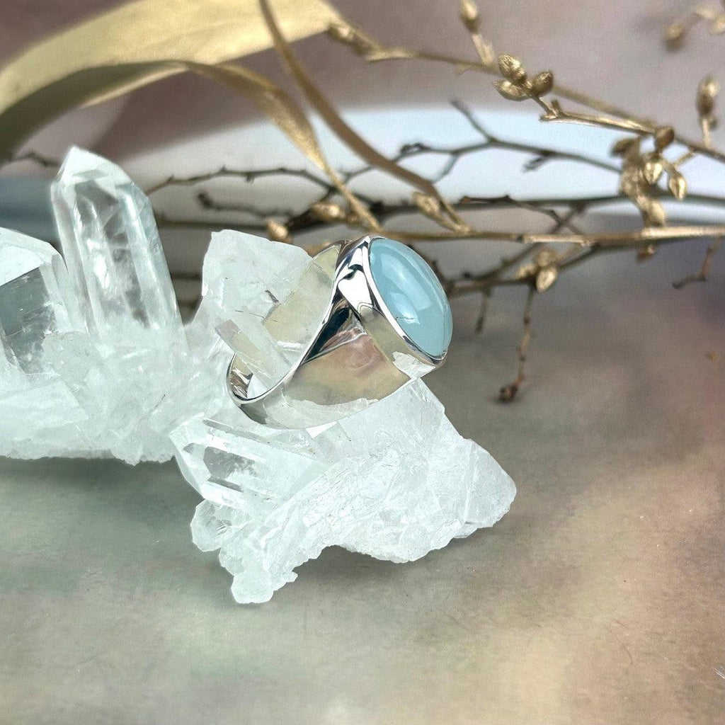 Pisces Stone Silver Ring