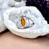 Baltic Cognac Amber Oval Ring