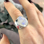 Blue Moonstone Silver Ring