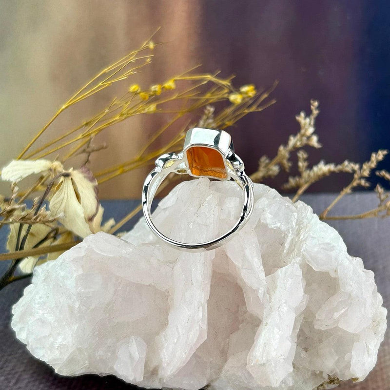 Bright Orange Gemstone Ring
