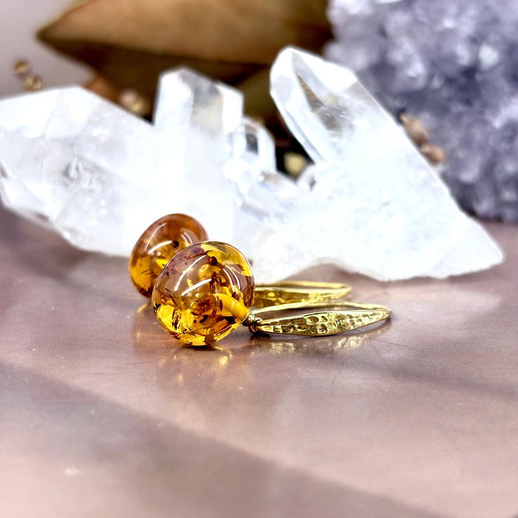 Amber Ball Earrings