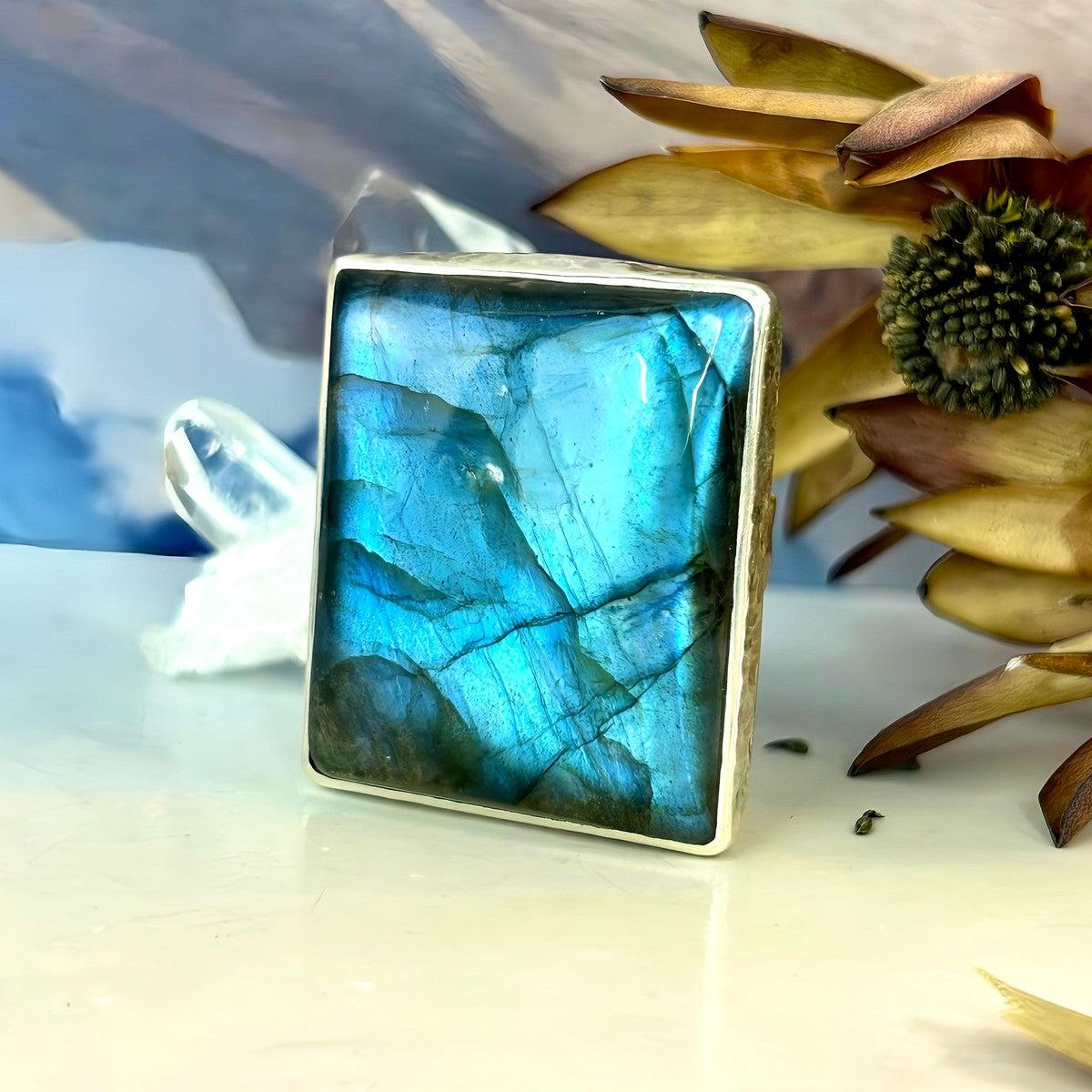 Large Labradorite Ring