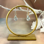 Teardrop Cut Aquamarine Earrings