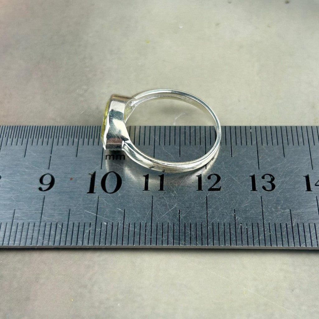 Lemon Quartz Sterling Silver Band