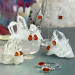 Carnelian Dainty Drop Earrings