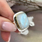 Blue Green Moonstone Ring