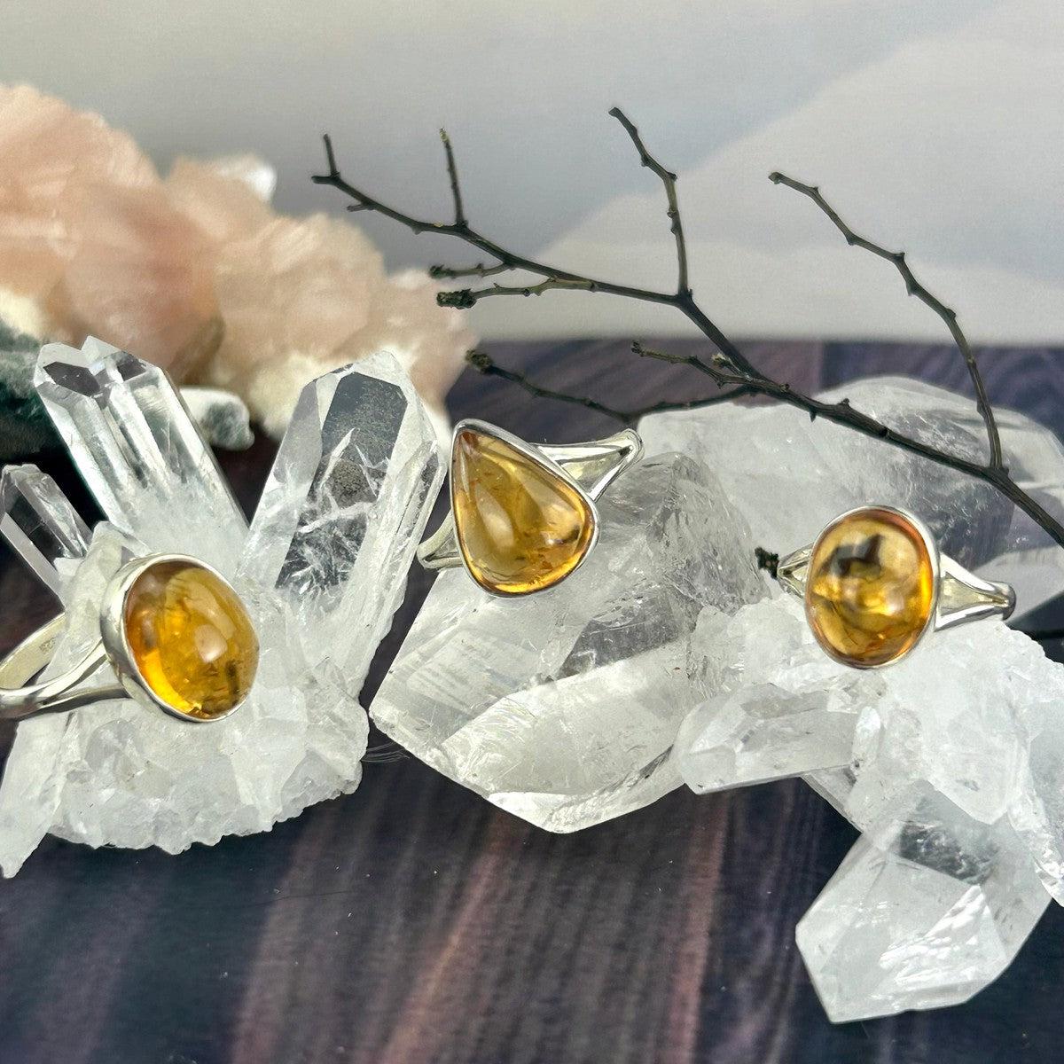 Natural Citrine Sterling Silver Ring