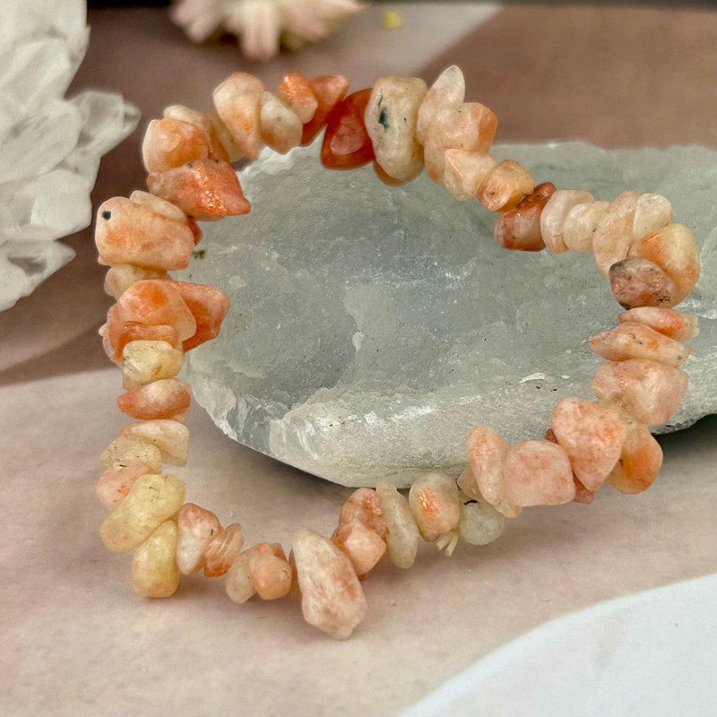 Sunstone Elastic Bead Bracelet