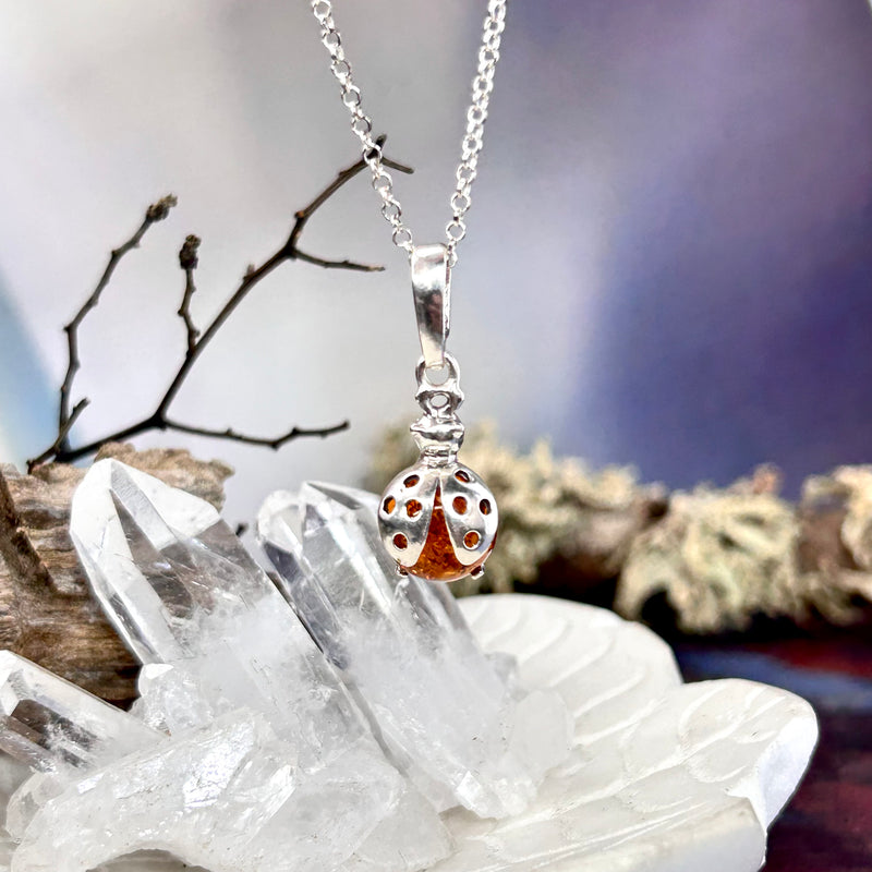 Baltic Cognac Amber Ladybug Pendant