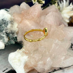 Orange Crystal In Yellow Gold