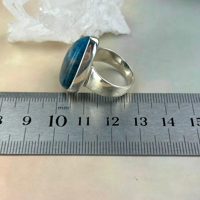 Vibrant Blue Stone Silver Ring